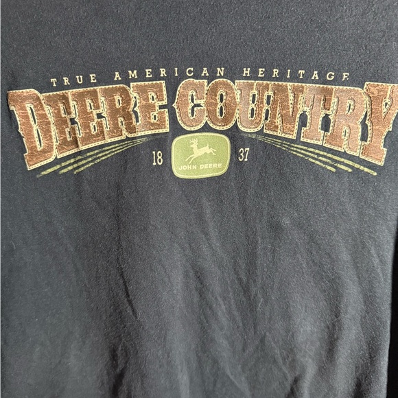 Men’s 2XL Black John Deere Outdoor, Country, Casual, Short Sleeve Tee Shirt - Picture 2 of 6